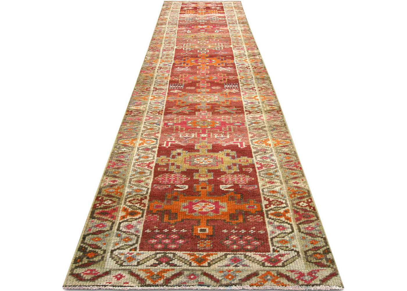 Vintage Turkish Oushak Runner - 2'8" x 12'6" - 190057