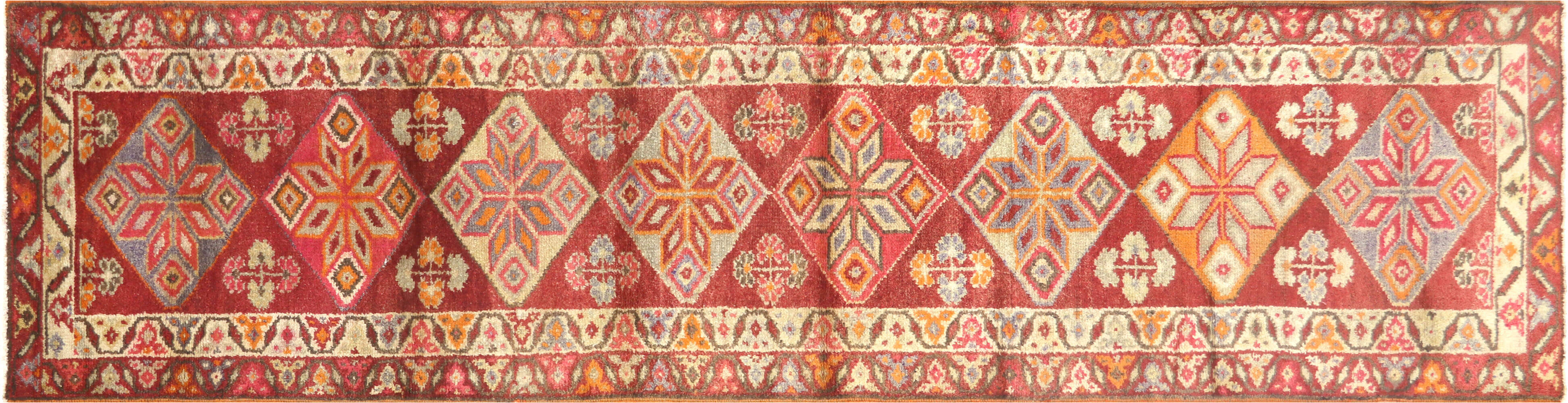 Vintage Turkish Oushak Runner - 3' x 11'4" - 190059
