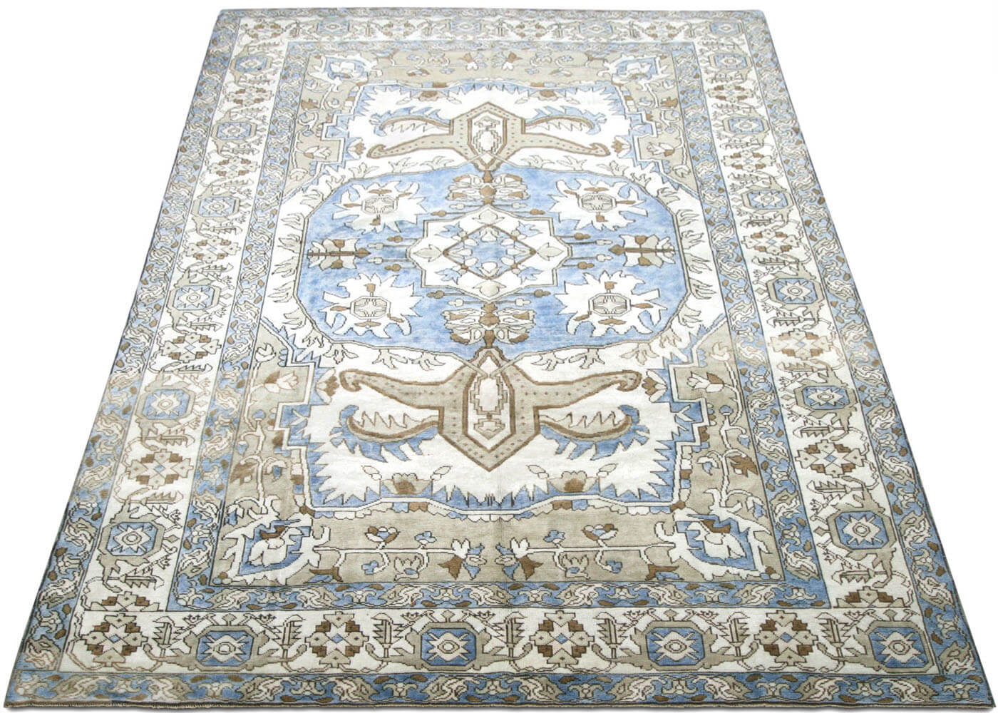 Vintage Turkish Oushak Rug - 7'6" x 11'9" - 190064
