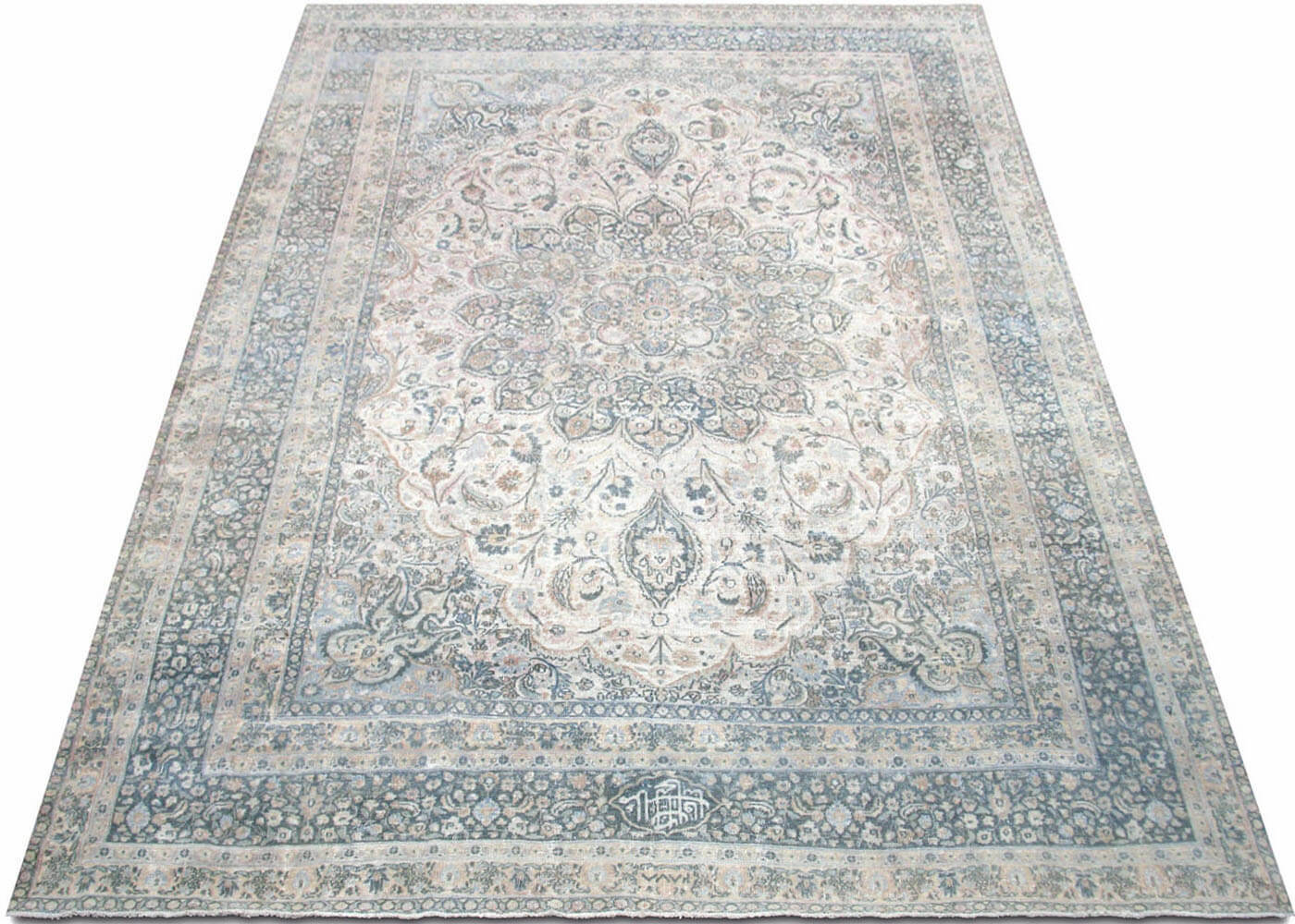 Semi Antique Persian Meshed Rug - 8'9" x 12' - 190066