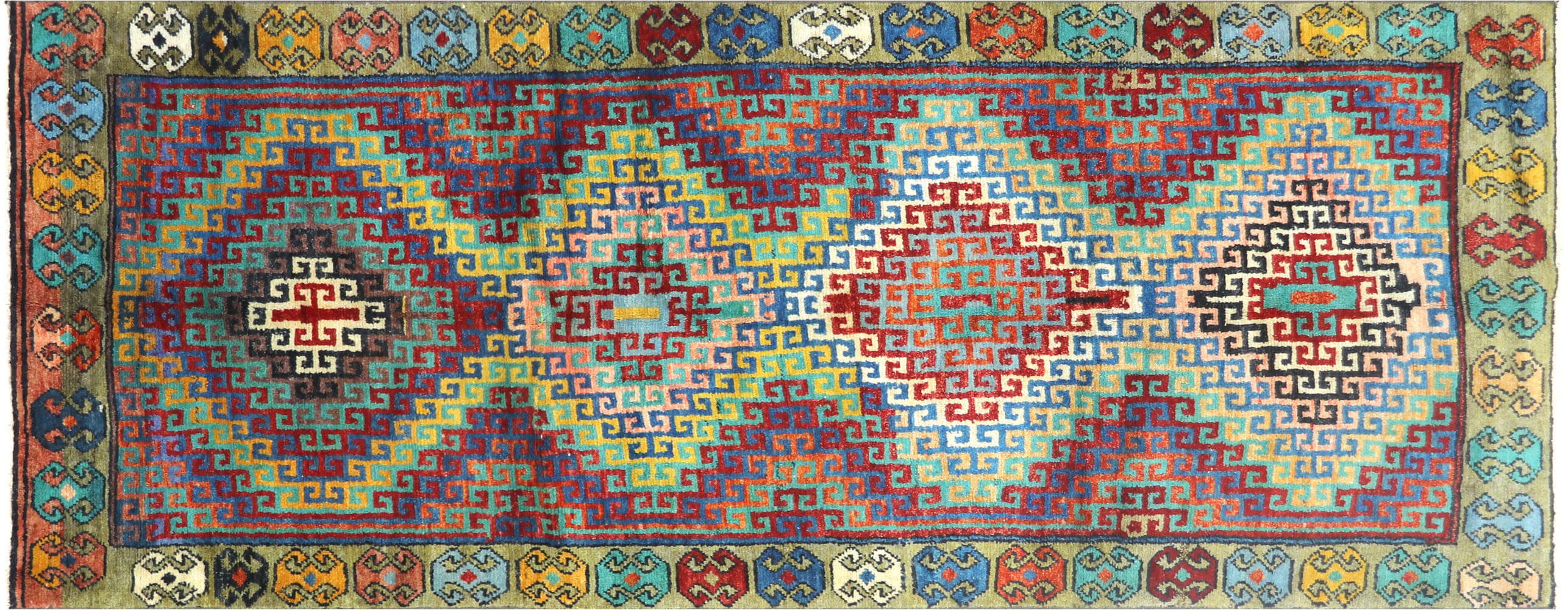 Vintage Turkish Oushak Runner - 3'6" x 8'10" - 190067