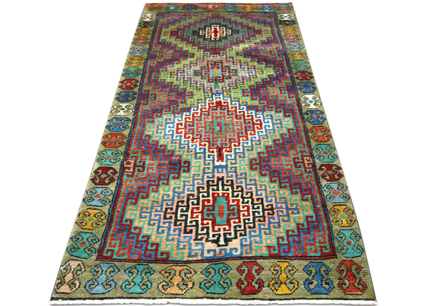 Vintage Turkish Oushak Runner - 3'6" x 8'10" - 190067