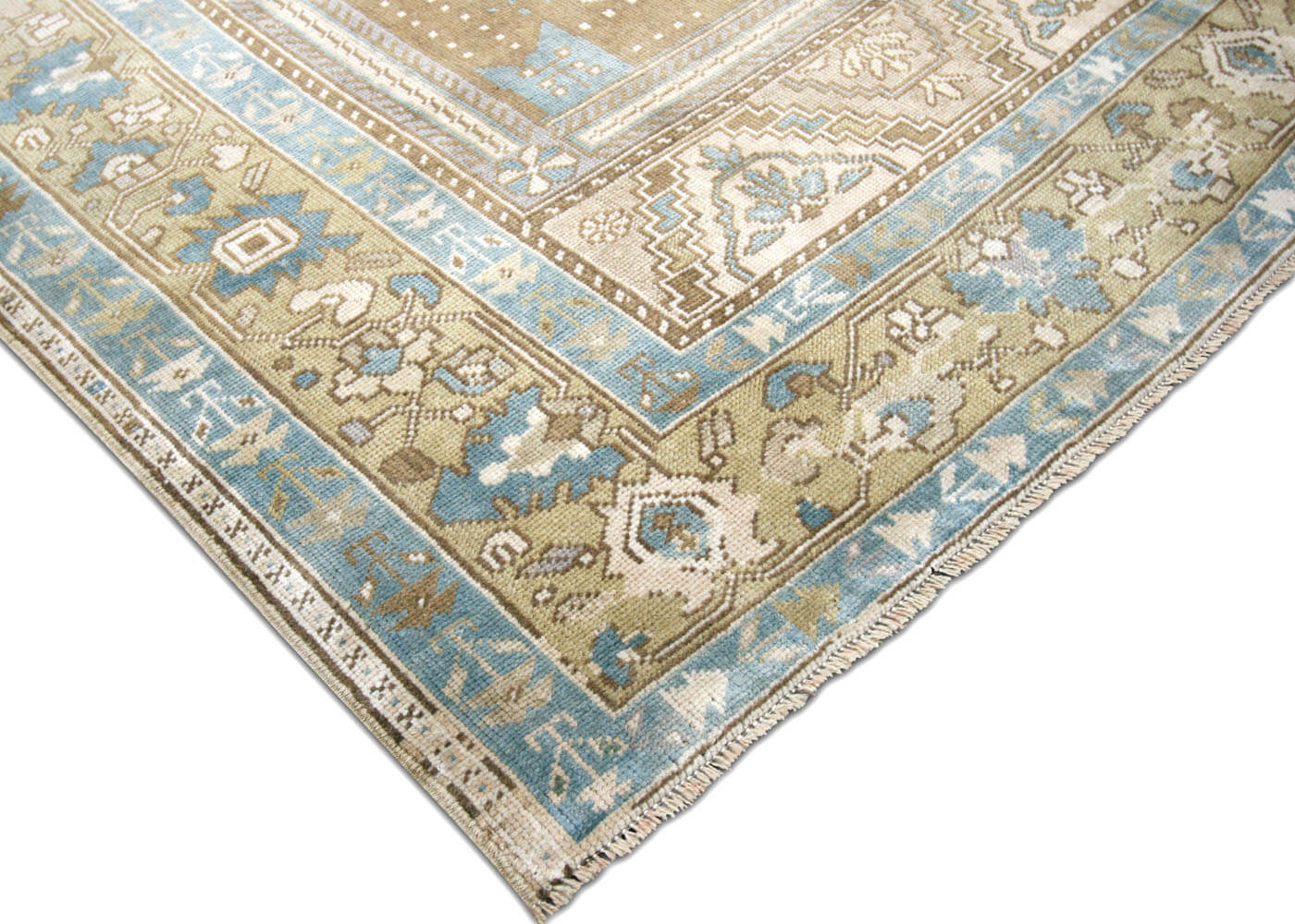 Vintage Turkish Oushak Rug - 5'7" x 10'1" - 190073