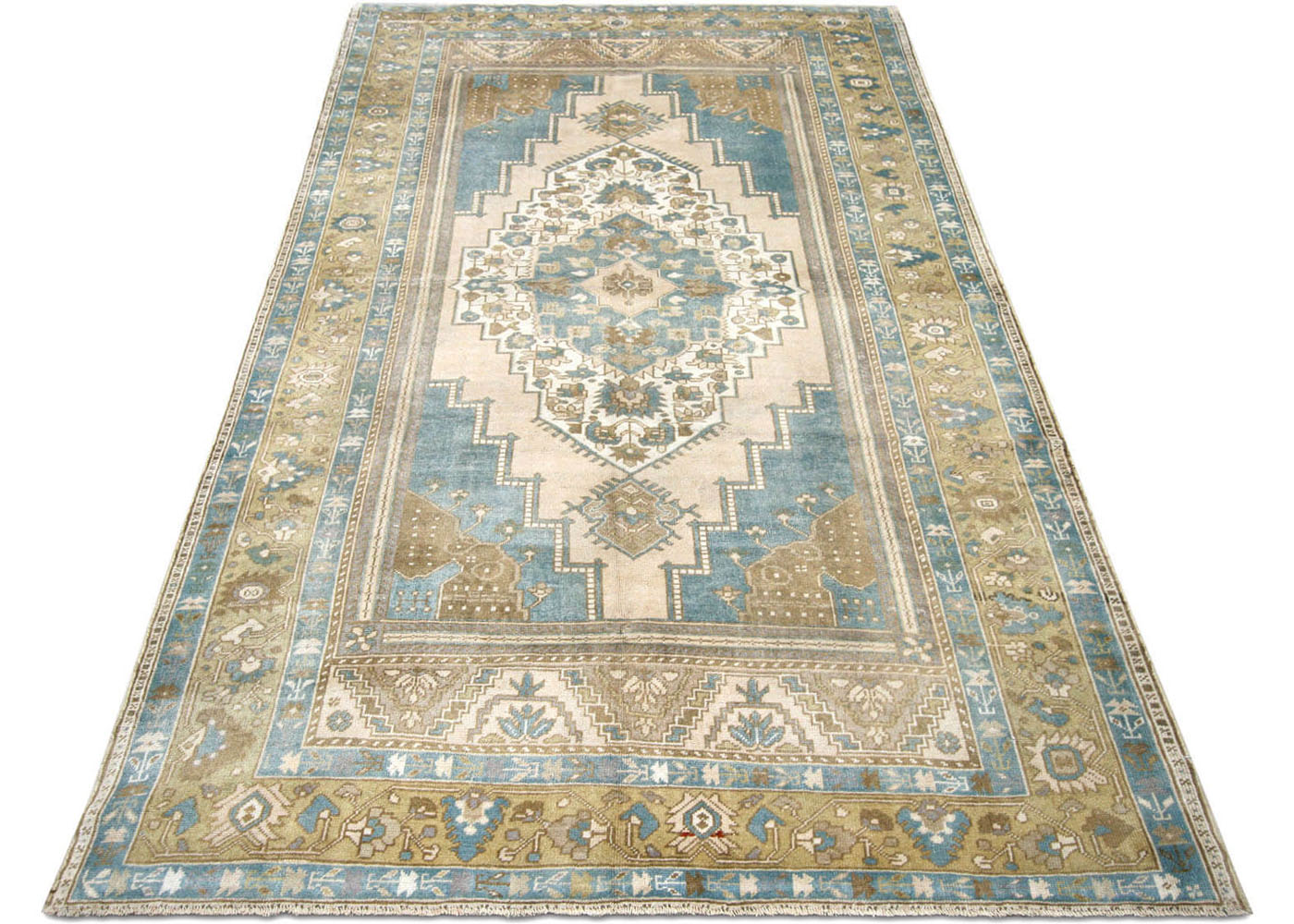 Vintage Turkish Oushak Rug - 5'7" x 10'1" - 190073
