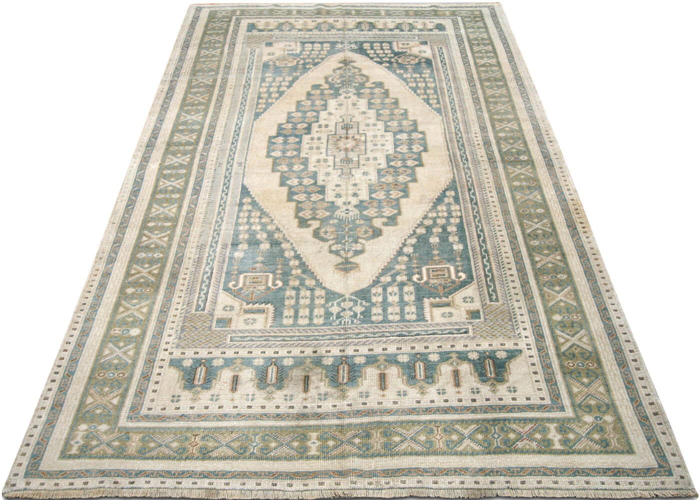 Vintage Turkish Oushak Rug - 5'5" x 8'8" - 190075