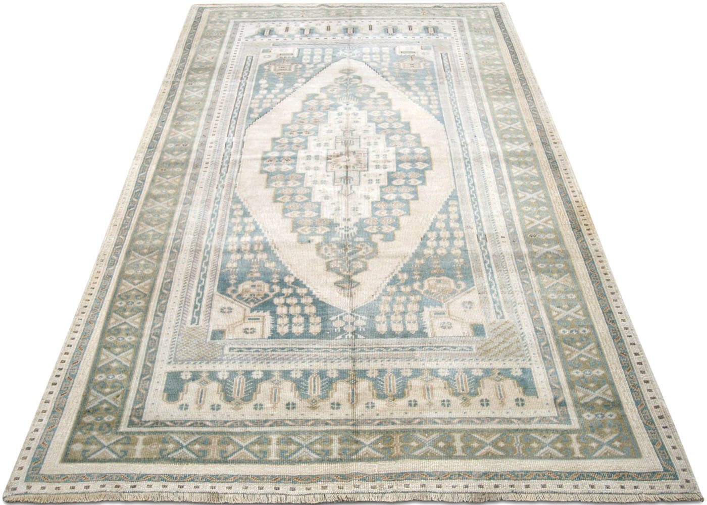 Vintage Turkish Oushak Rug - 5'5" x 8'8" - 190075