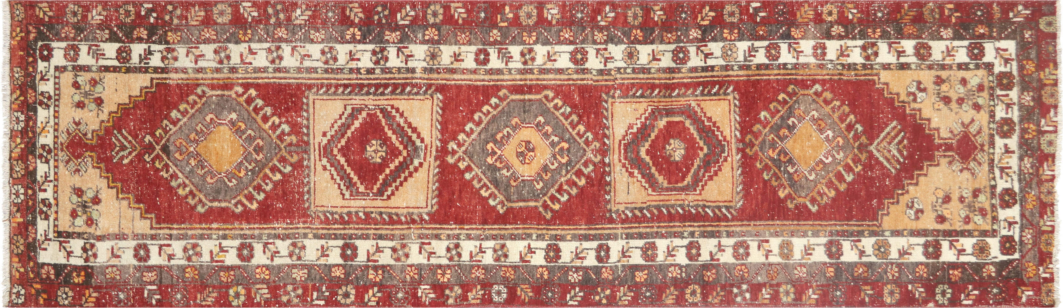 Vintage Turkish Oushak Runner - 2'9" x 9'4" - 190080