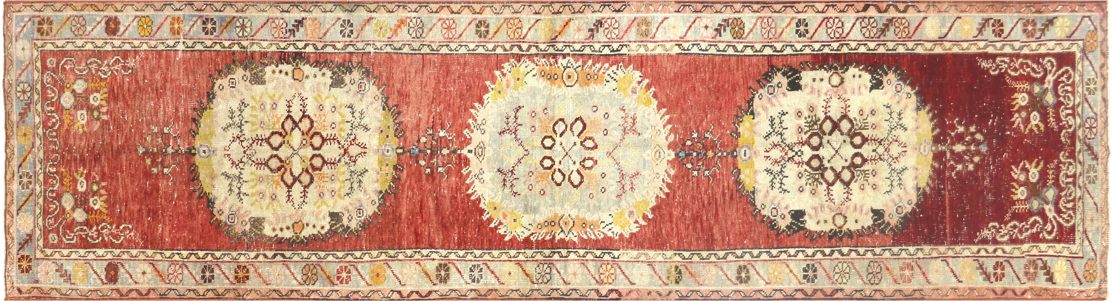 Vintage Turkish Oushak Runner - 3'2" x 11'6" - 190081