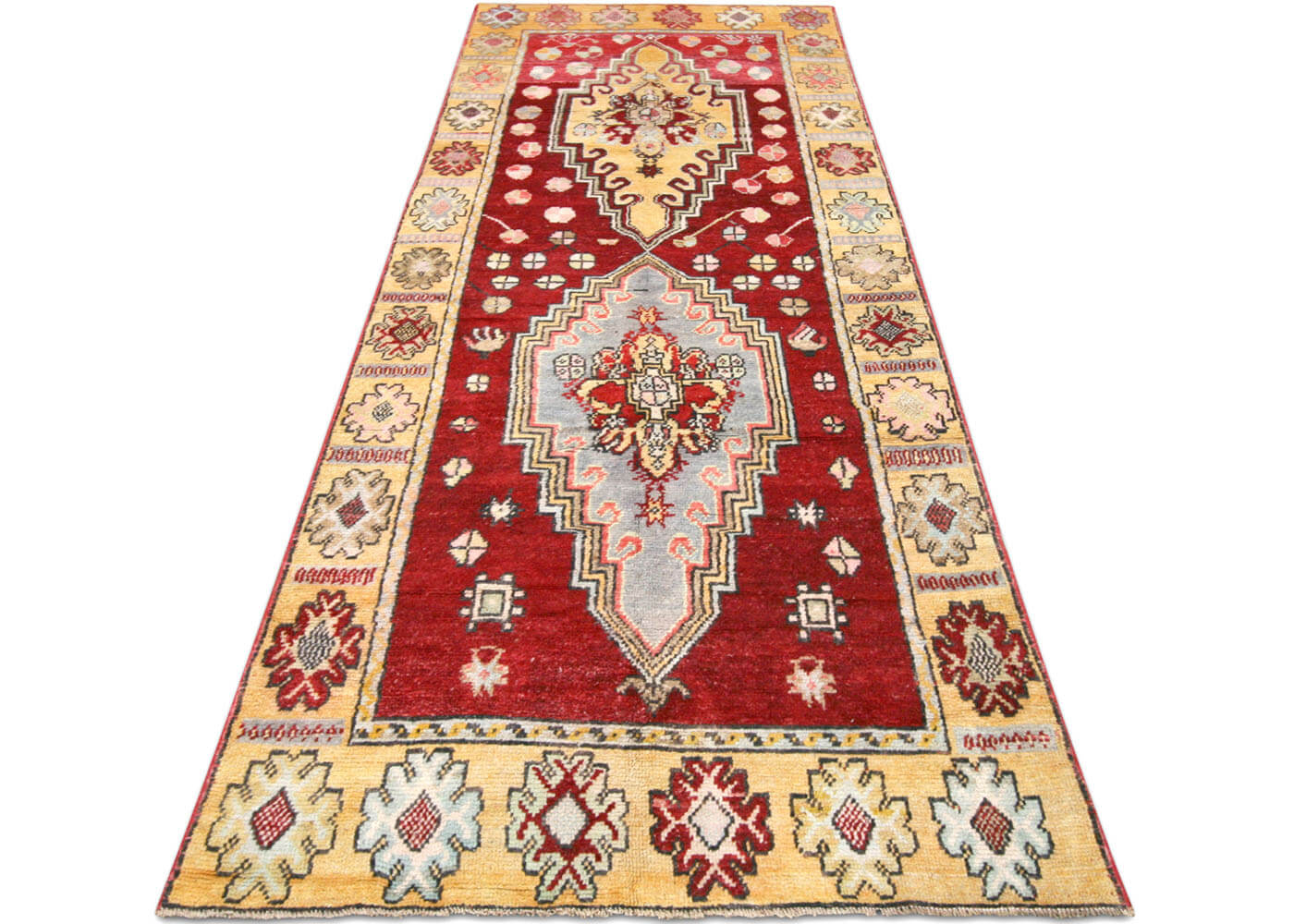 Vintage Turkish Oushak Runner - 3'6" x 10'7" - 190083