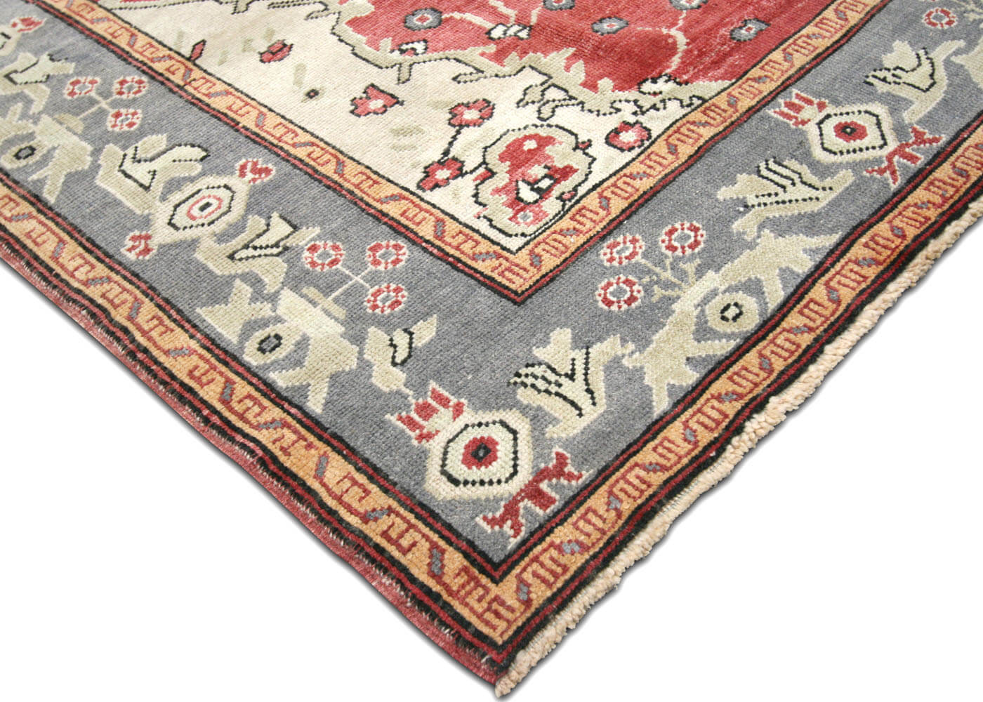 Vintage Turkish Oushak Rug - 5'4" x 11'2" - 190091