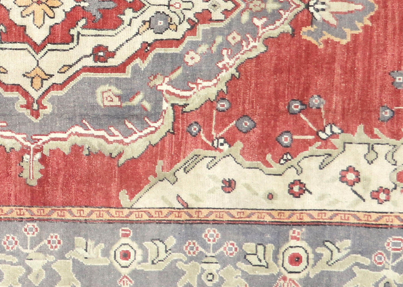 Vintage Turkish Oushak Rug - 5'4" x 11'2" - 190091