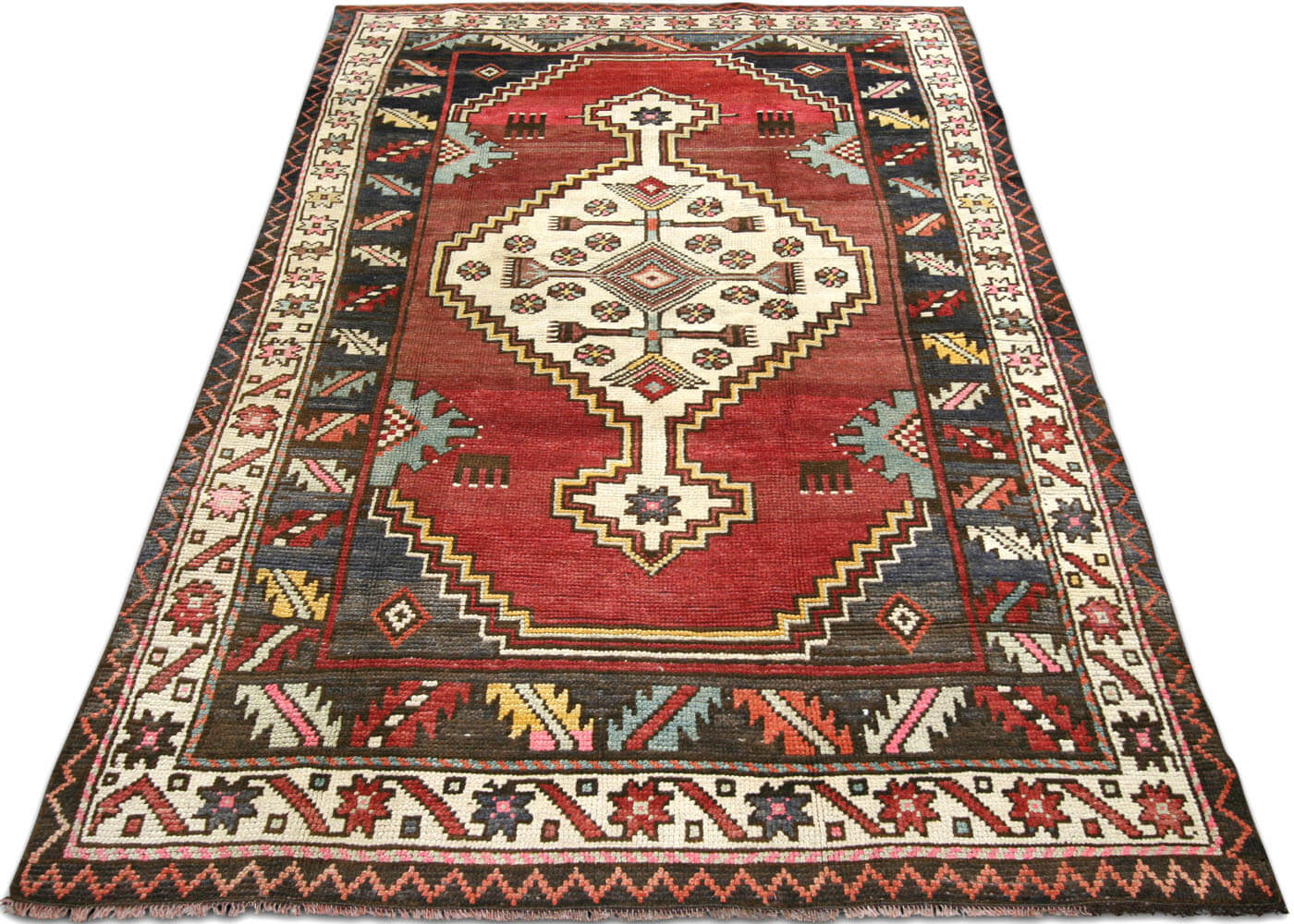 Vintage Turkish Oushak Rug - 4'9" x 7'5" - 190110