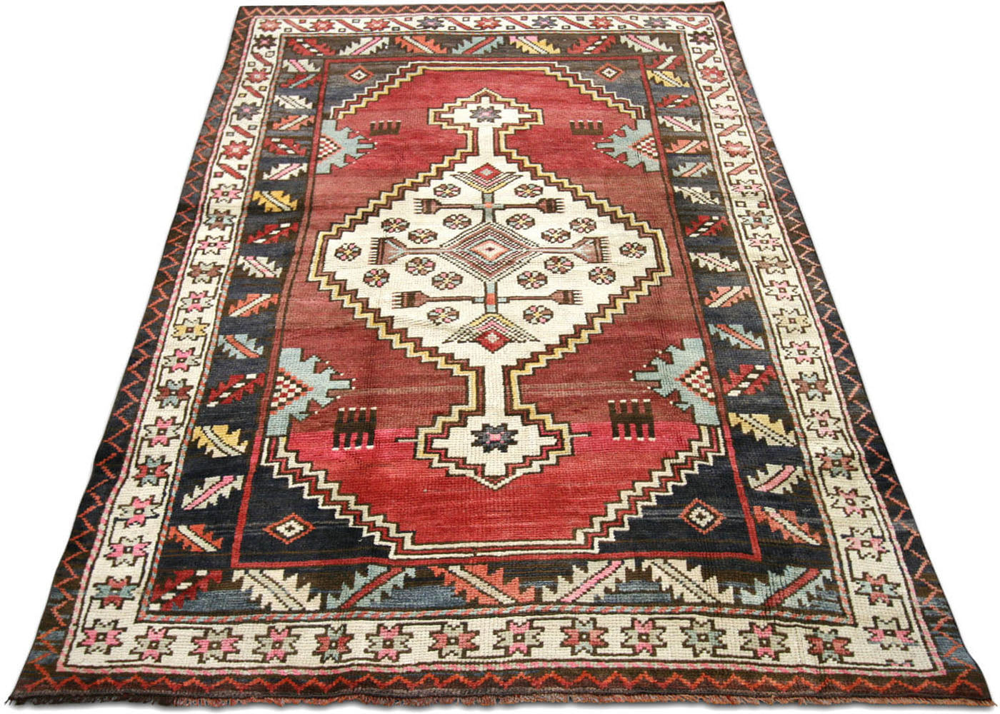 Vintage Turkish Oushak Rug - 4'9" x 7'5" - 190110