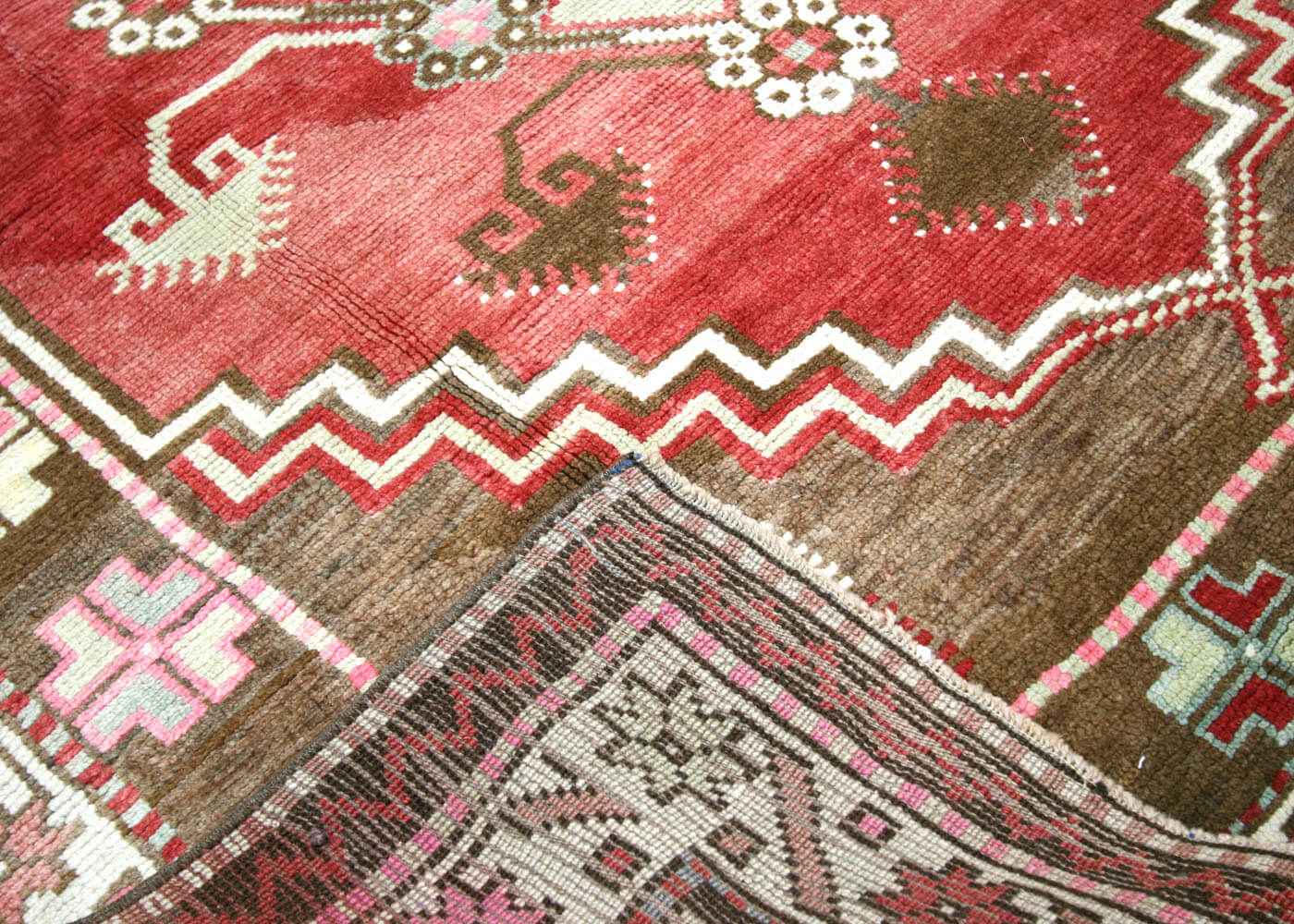 Vintage Turkish Oushak Rug - 4'8" x 9'5" - 190111