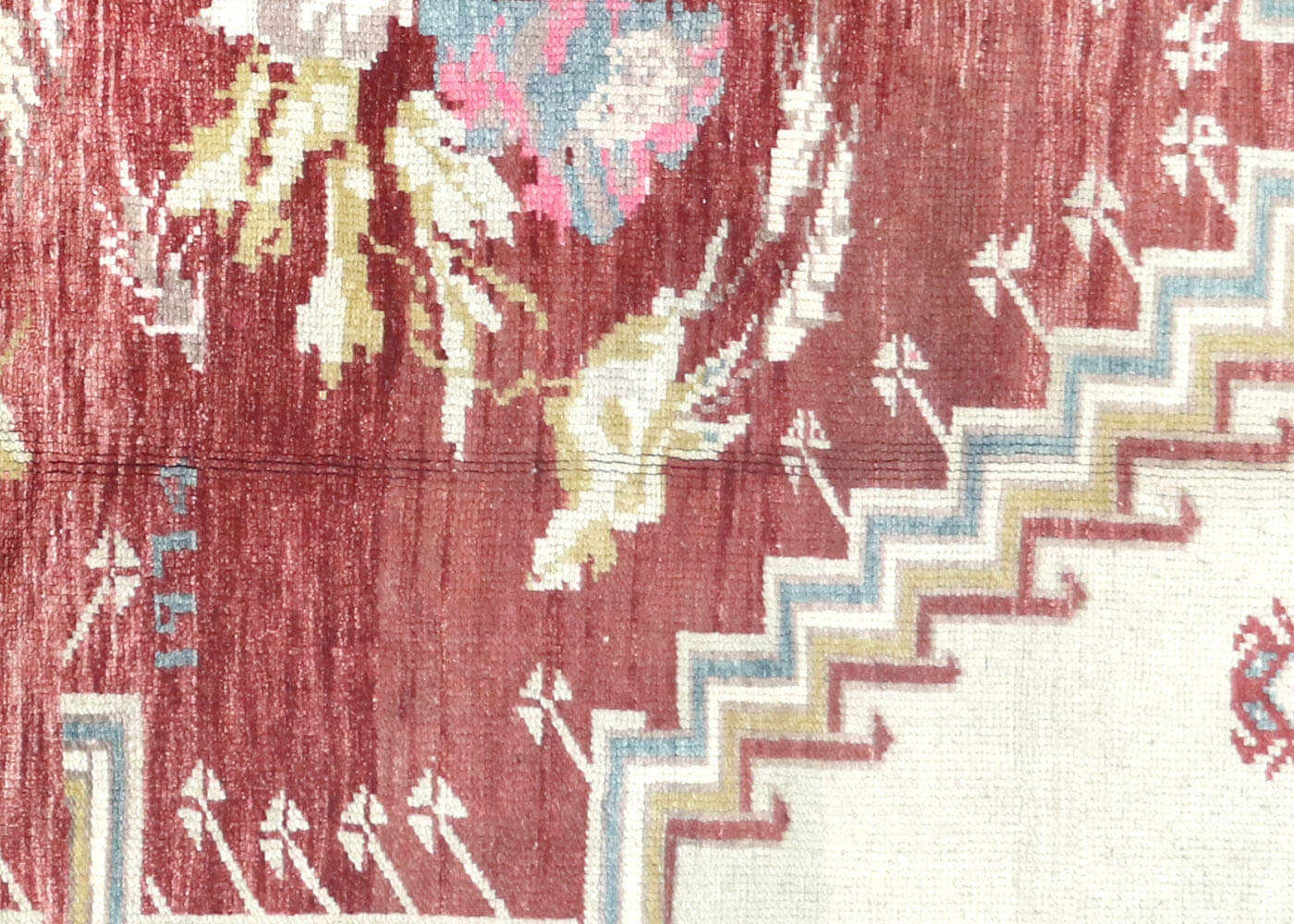 Vintage Turkish Oushak Rug - 4'5" x 7'1" - 190112