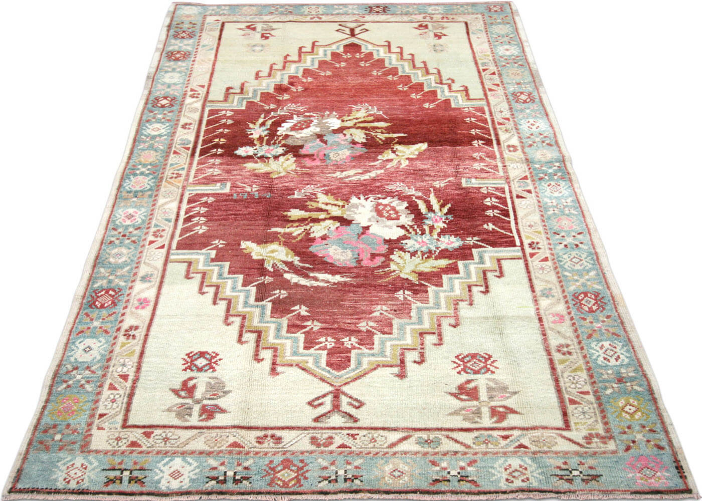 Vintage Turkish Oushak Rug - 4'5" x 7'1" - 190112