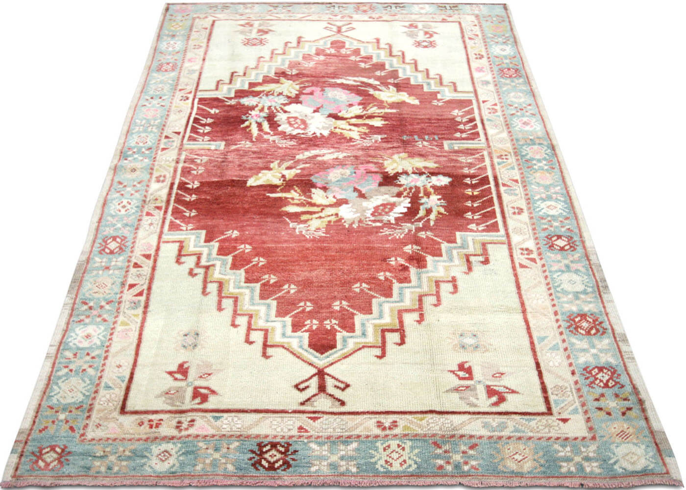 Vintage Turkish Oushak Rug - 4'5" x 7'1" - 190112