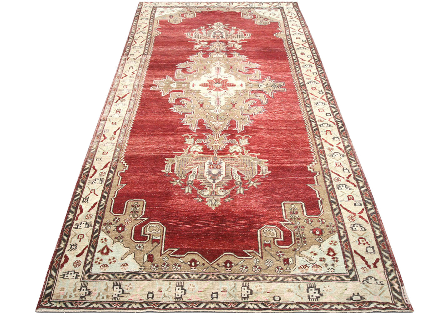 Vintage Turkish Oushak Rug - 5'10" x 13'10" - 190125