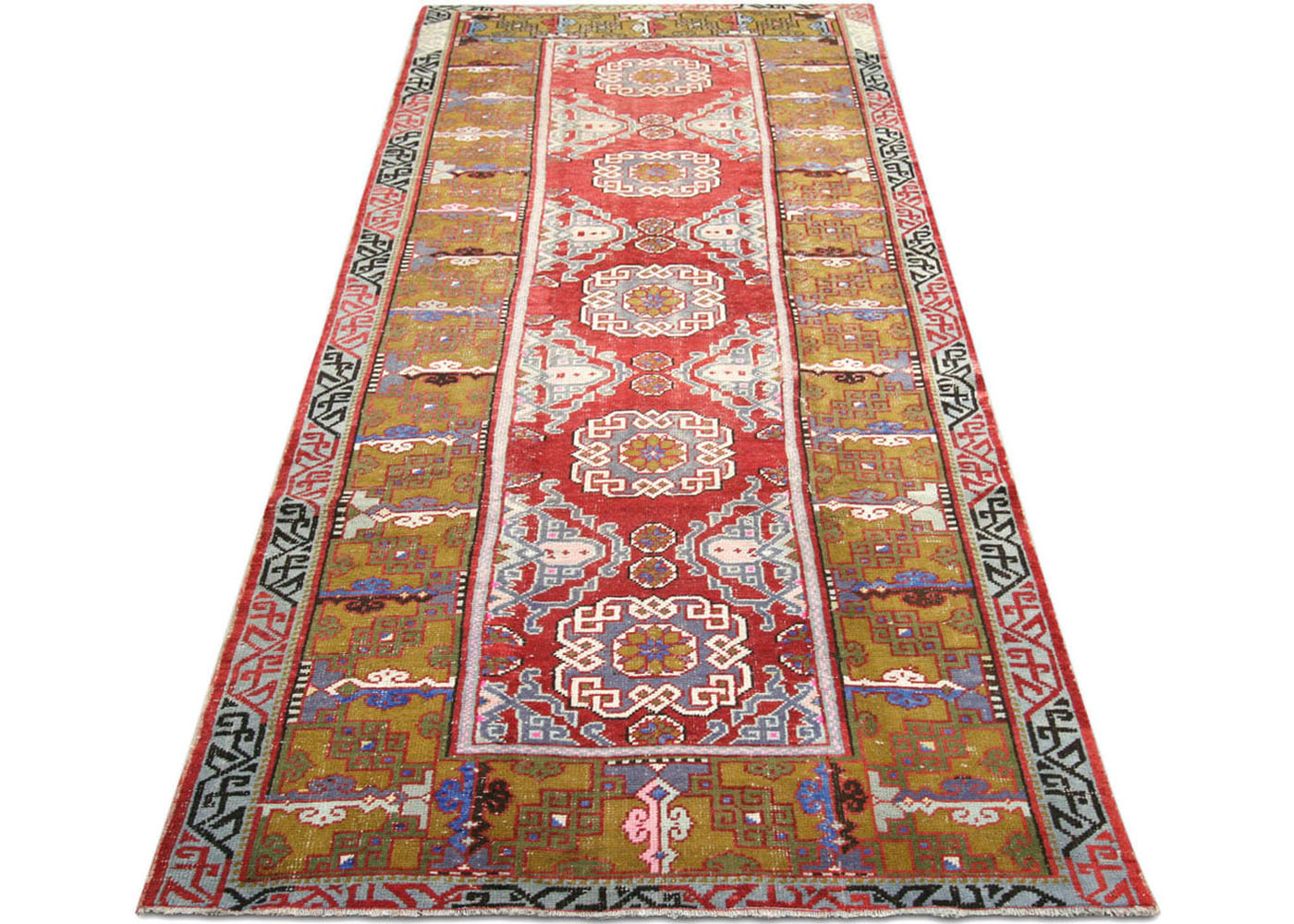 Vintage Turkish Oushak Rug - 4'6" x 11'4" - 190133