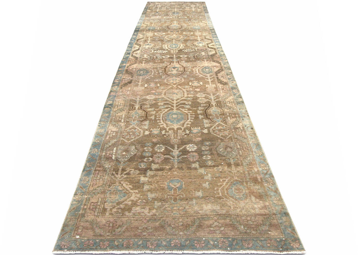 Semi Antique Persian Melayer Runner - 3'1" x 13'11" - 190151