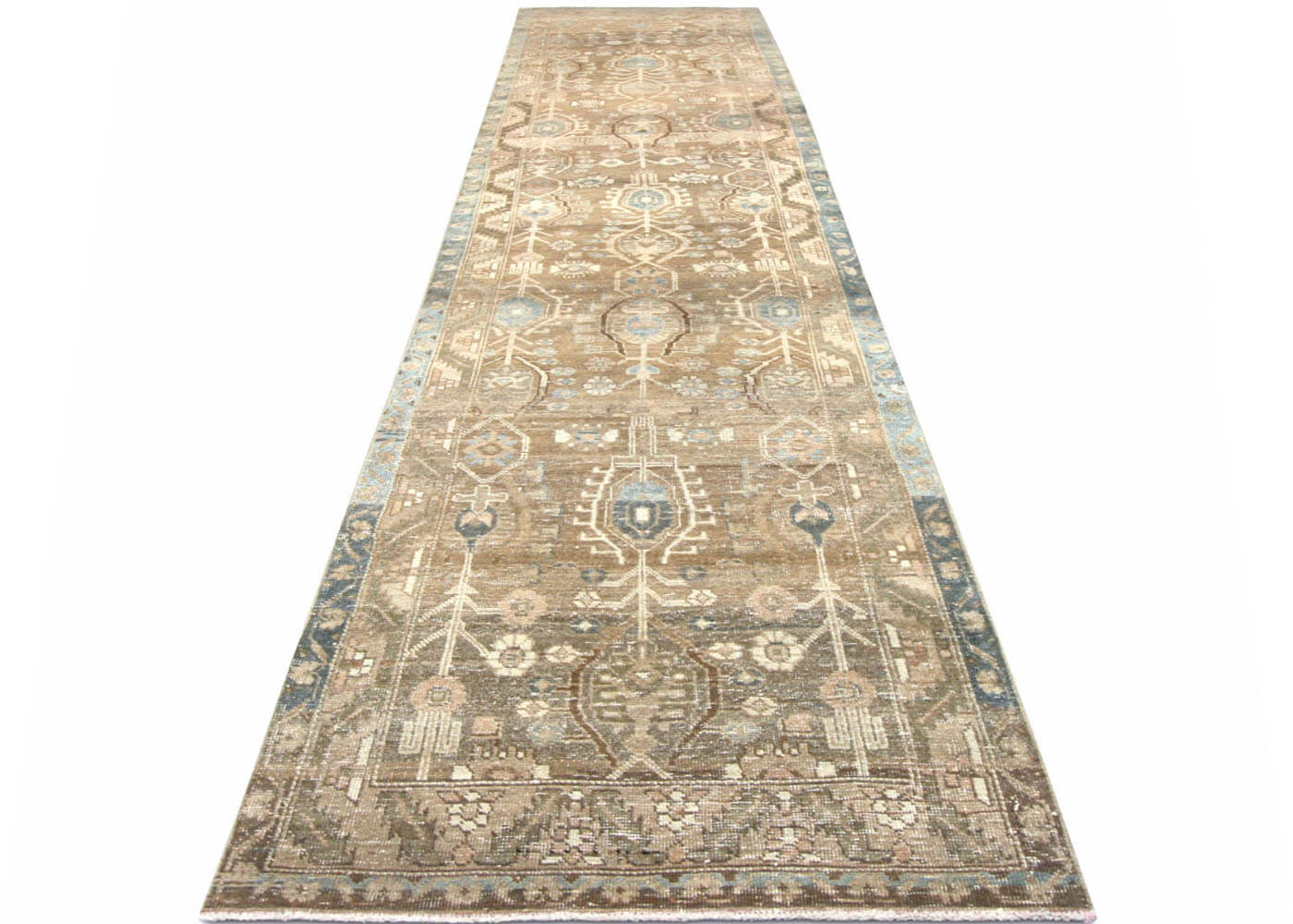 Semi Antique Persian Melayer Runner - 3'1" x 13'11" - 190151
