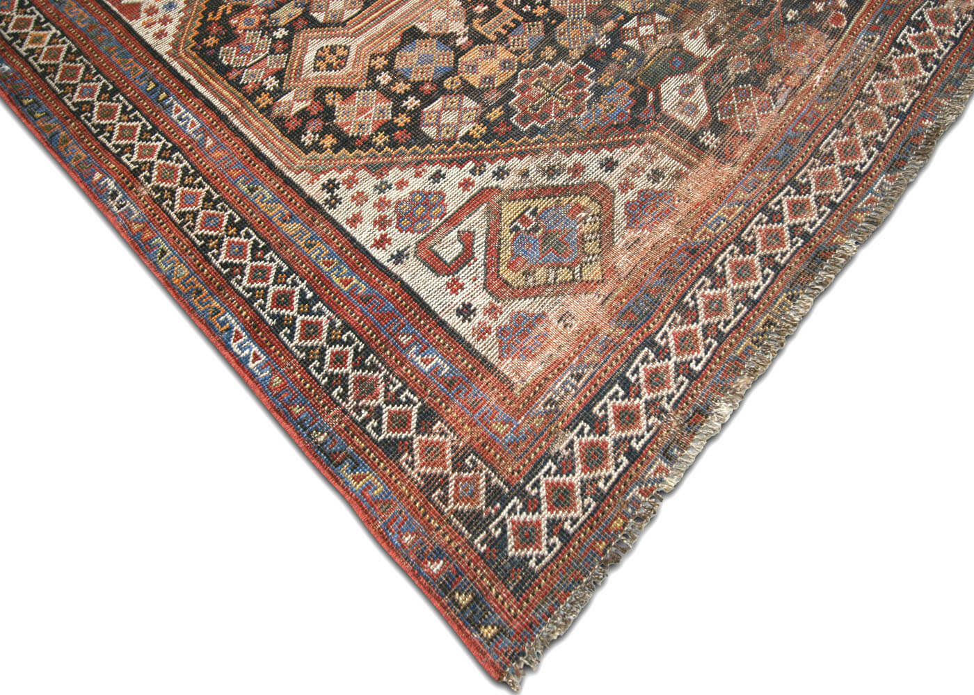 Semi Antique Persian Shiraz Rug - 5'6" x 7'9" - 190154