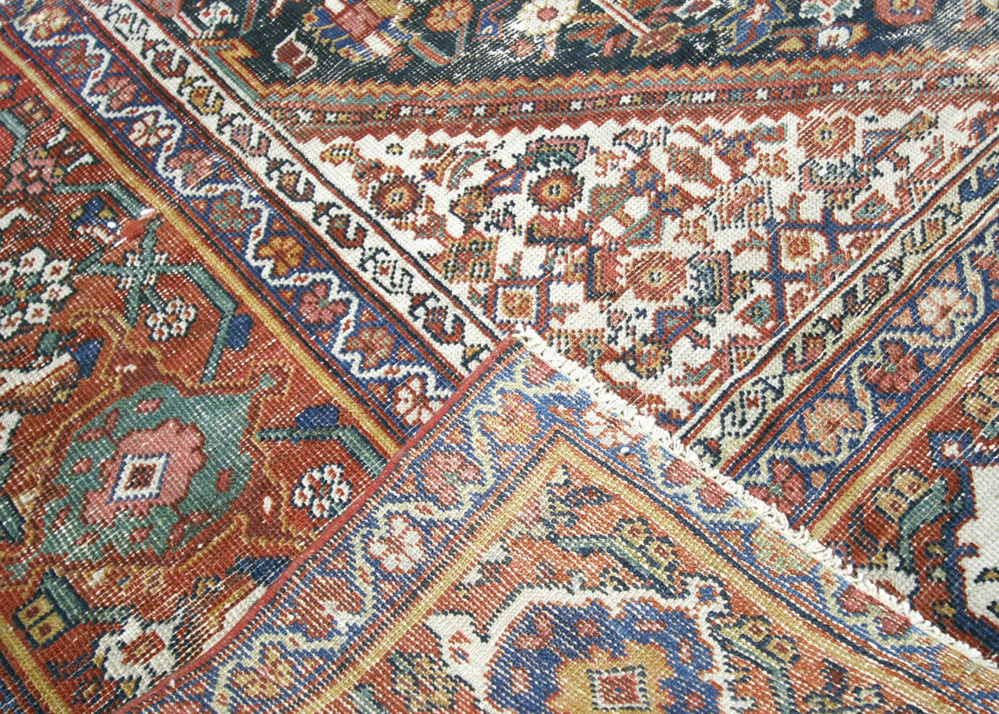 Semi Antique Persian Mahal Rug - 6'4" x 10'7" - 190156
