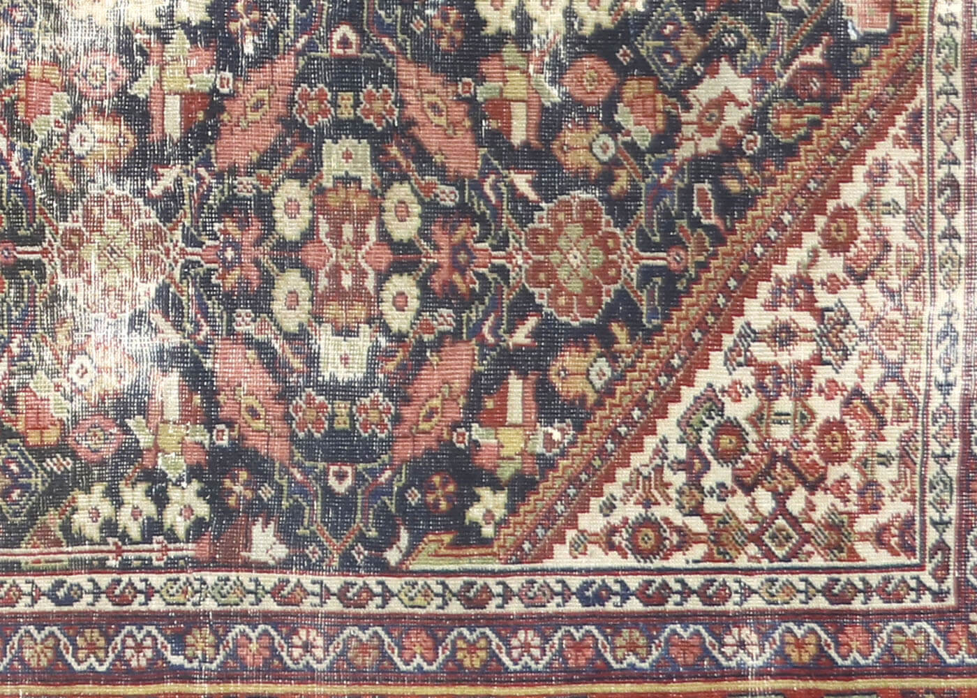 Semi Antique Persian Mahal Rug - 6'4" x 10'7" - 190156