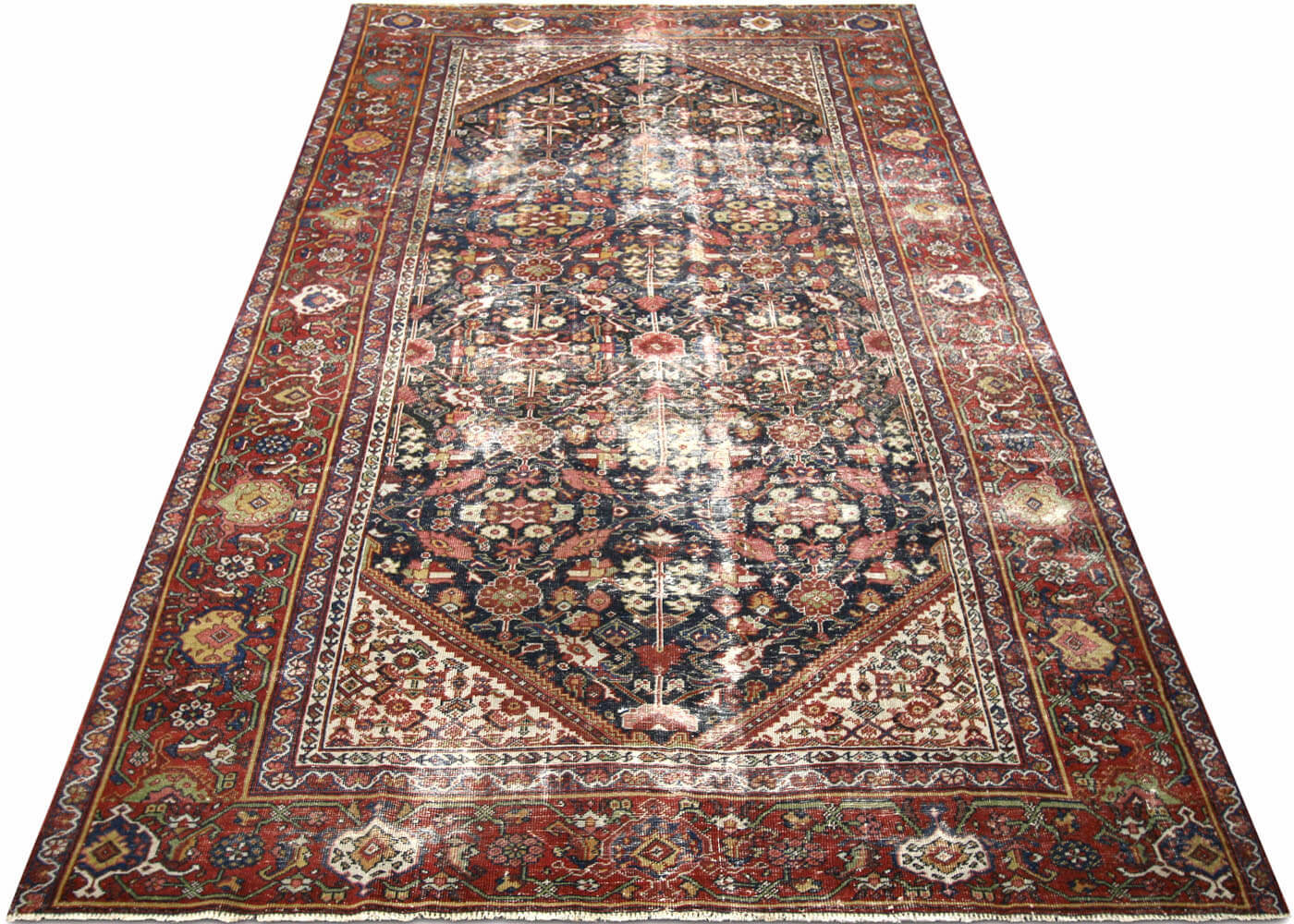 Semi Antique Persian Mahal Rug - 6'4" x 10'7" - 190156