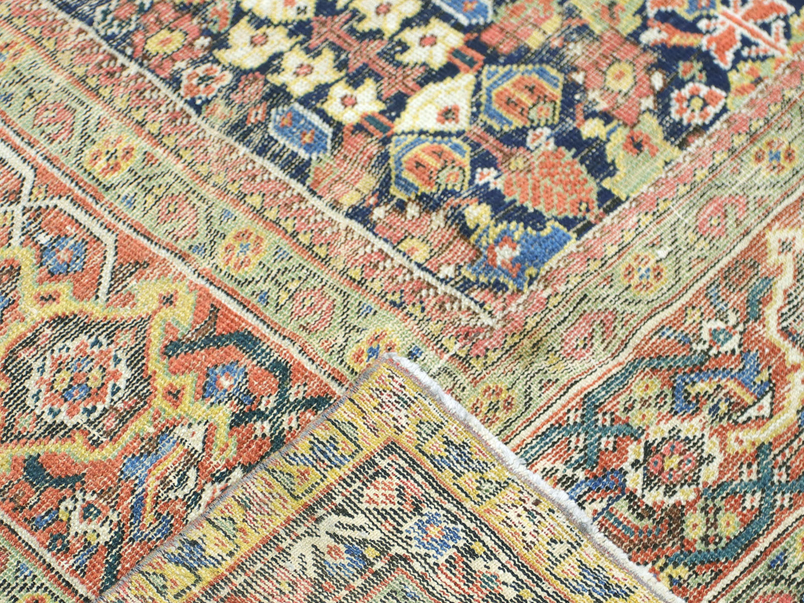 Semi Antique Persian Mahal Rug - 6'10" x 13'1"