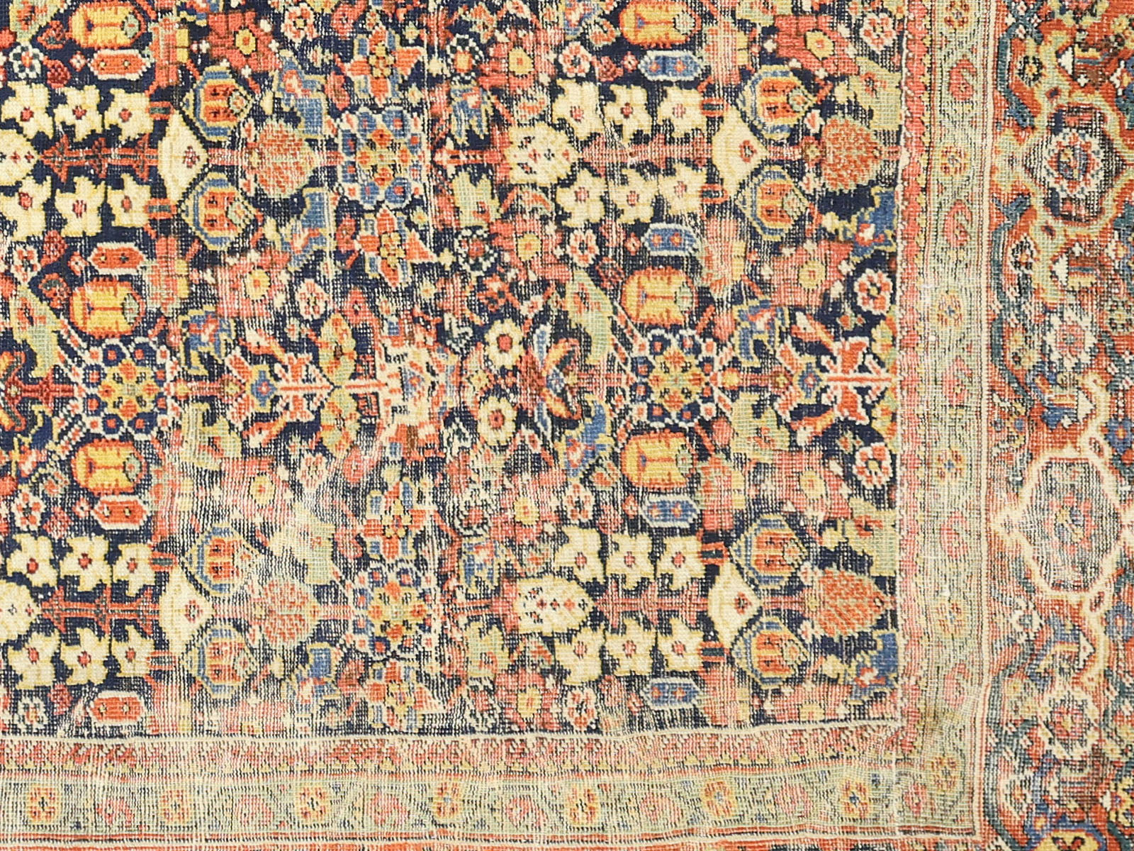 Semi Antique Persian Mahal Rug - 6'10" x 13'1"