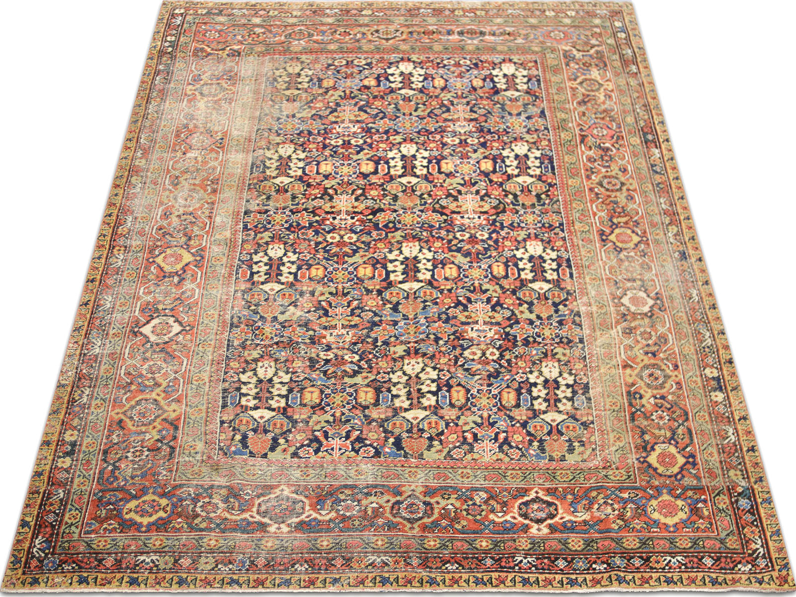 Semi Antique Persian Mahal Rug - 6'10" x 13'1"