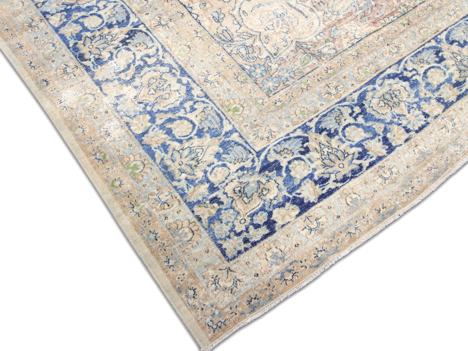 Semi Antique Persian Kerman Rug - 8'7" x 11'3" - 190180
