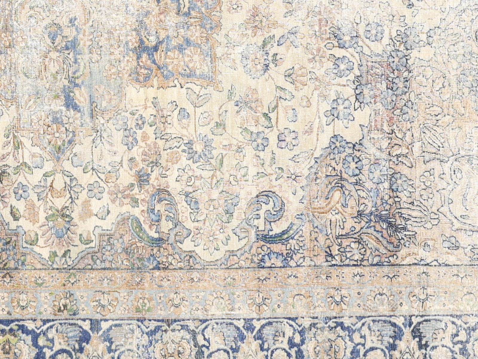 Semi Antique Persian Kerman Rug - 8'7" x 11'3" - 190180
