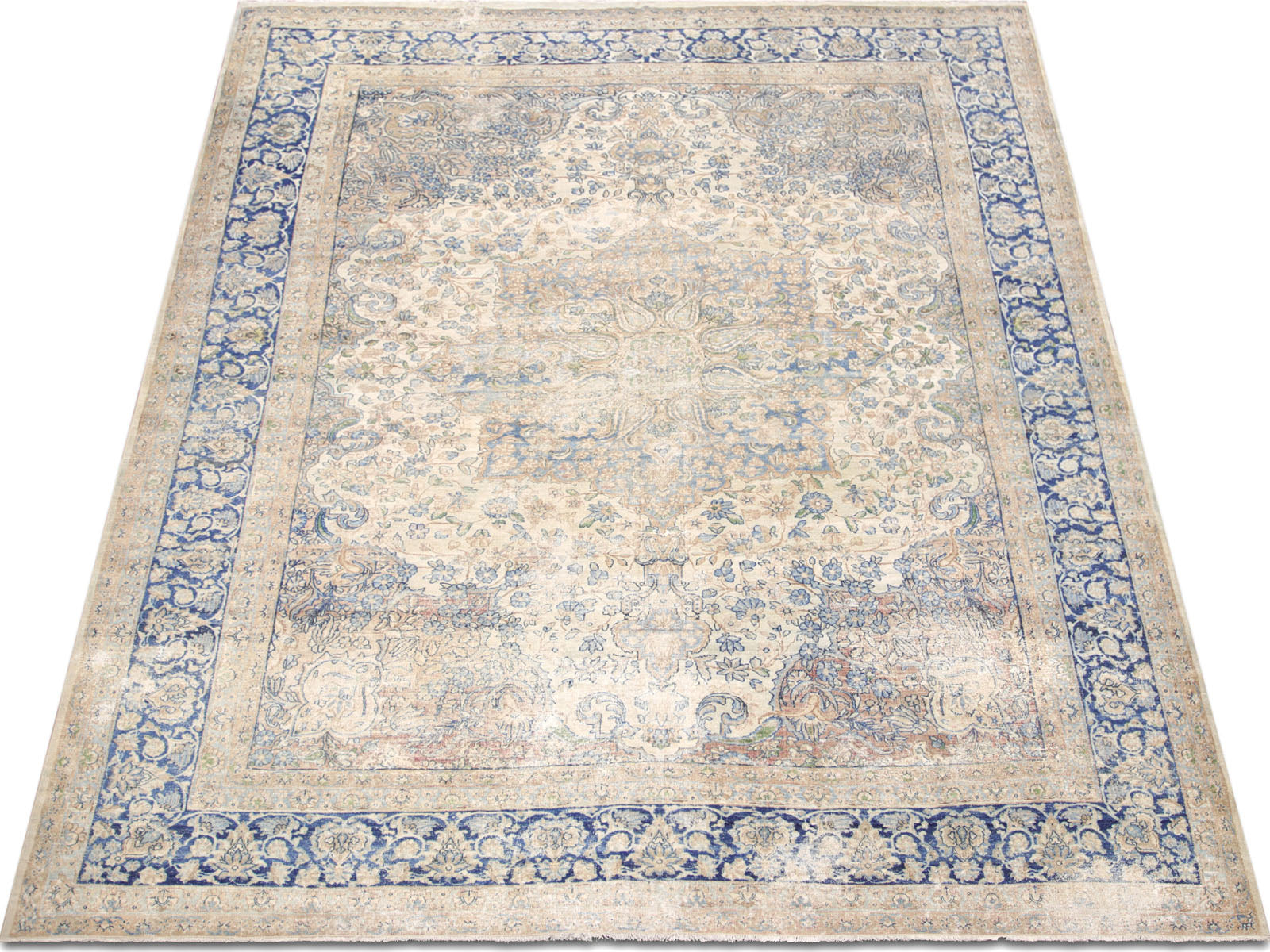 Semi Antique Persian Kerman Rug - 8'7" x 11'3"