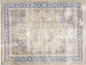 Semi Antique Persian Kerman Rug - 8'7" x 11'3" - 190180