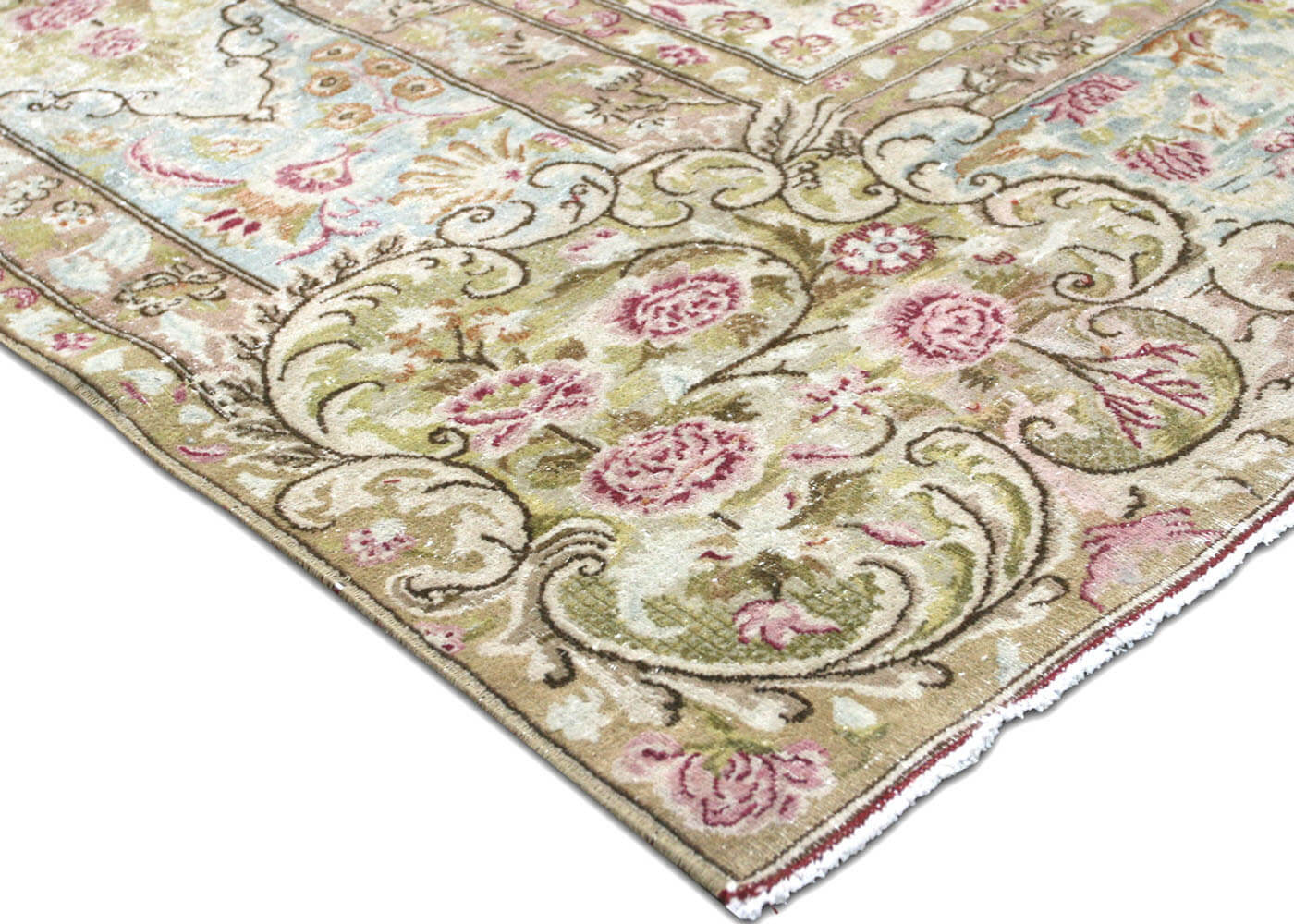 Semi Antique Persian Kerman Rug - 9'8" x 13'3" - 190183