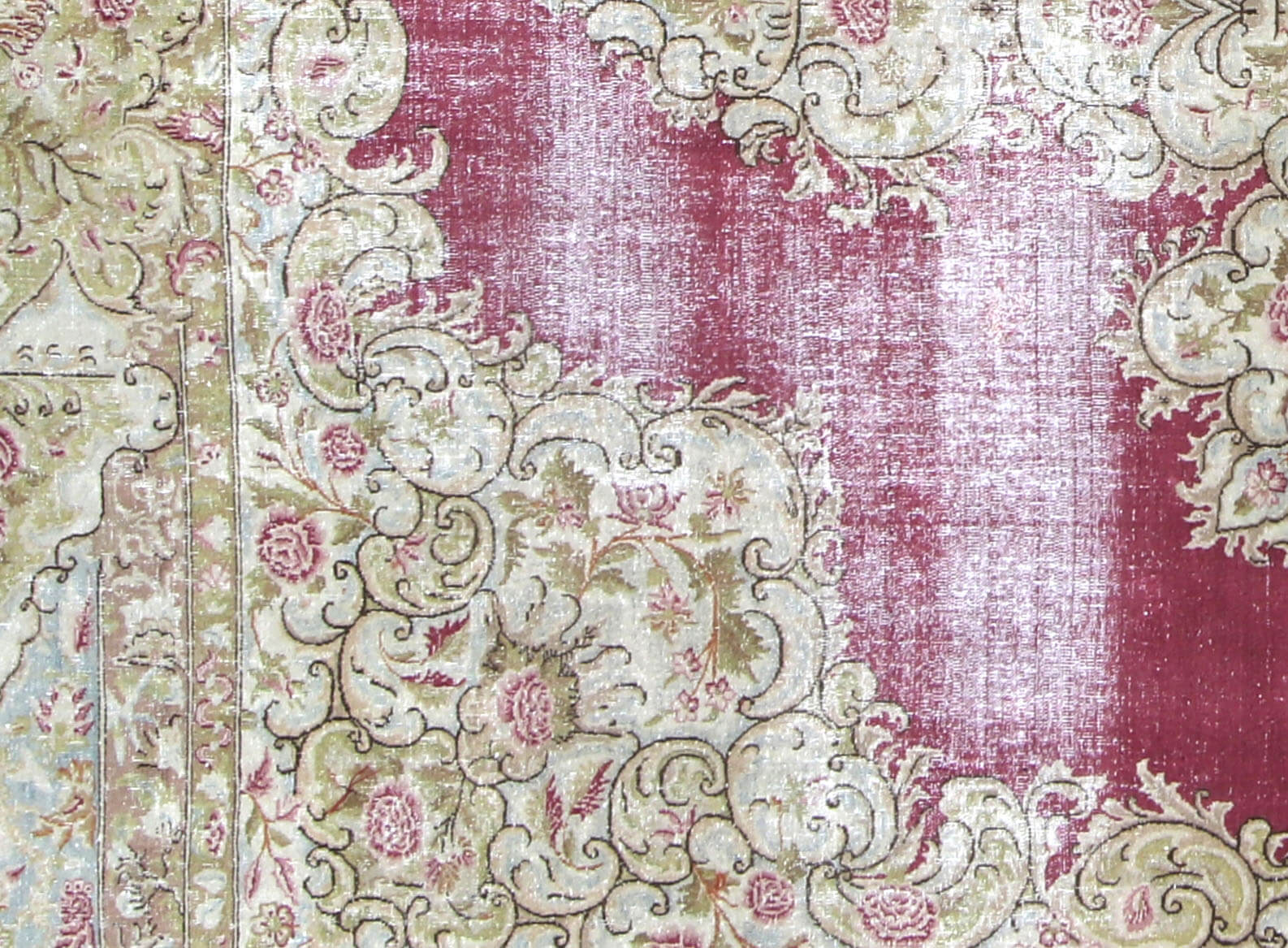 Semi Antique Persian Kerman Rug - 9'8" x 13'3" - 190183