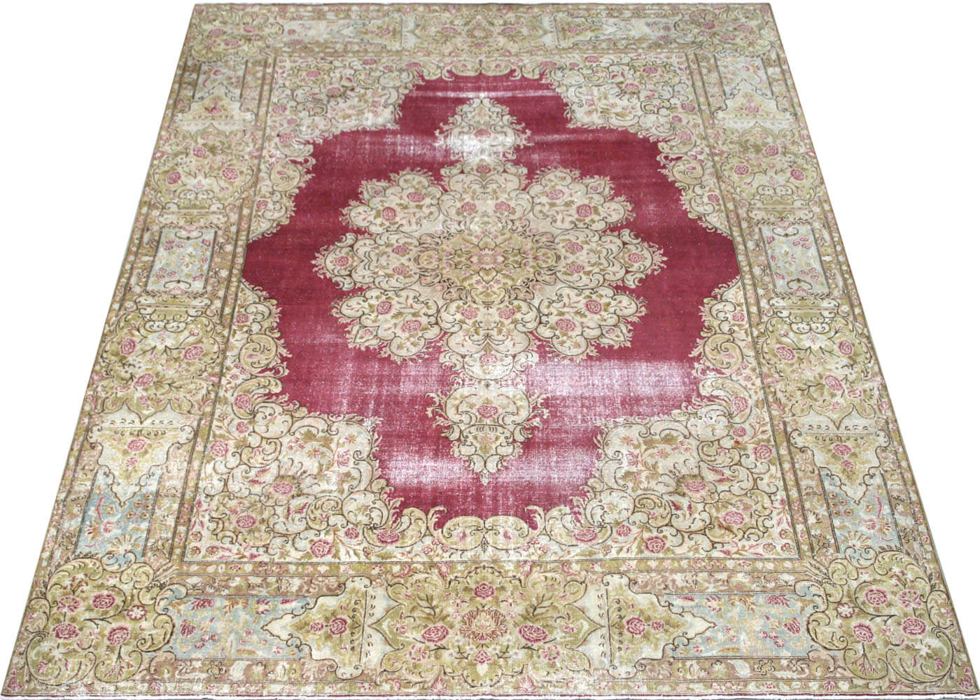 Semi Antique Persian Kerman Rug - 9'8" x 13'3" - 190183