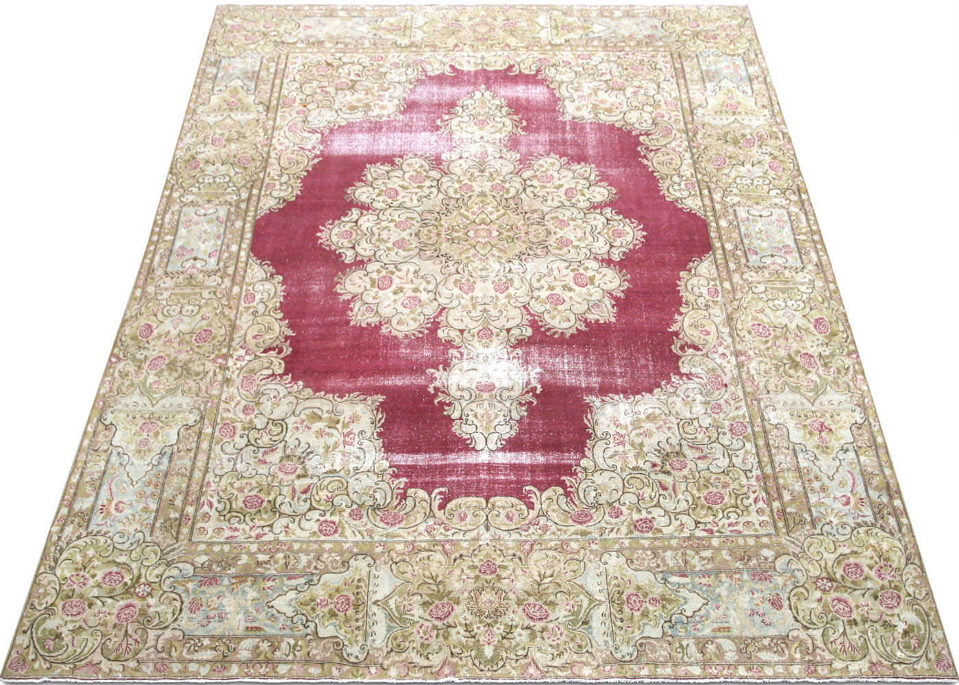 Semi Antique Persian Kerman Rug - 9'8" x 13'3" - 190183