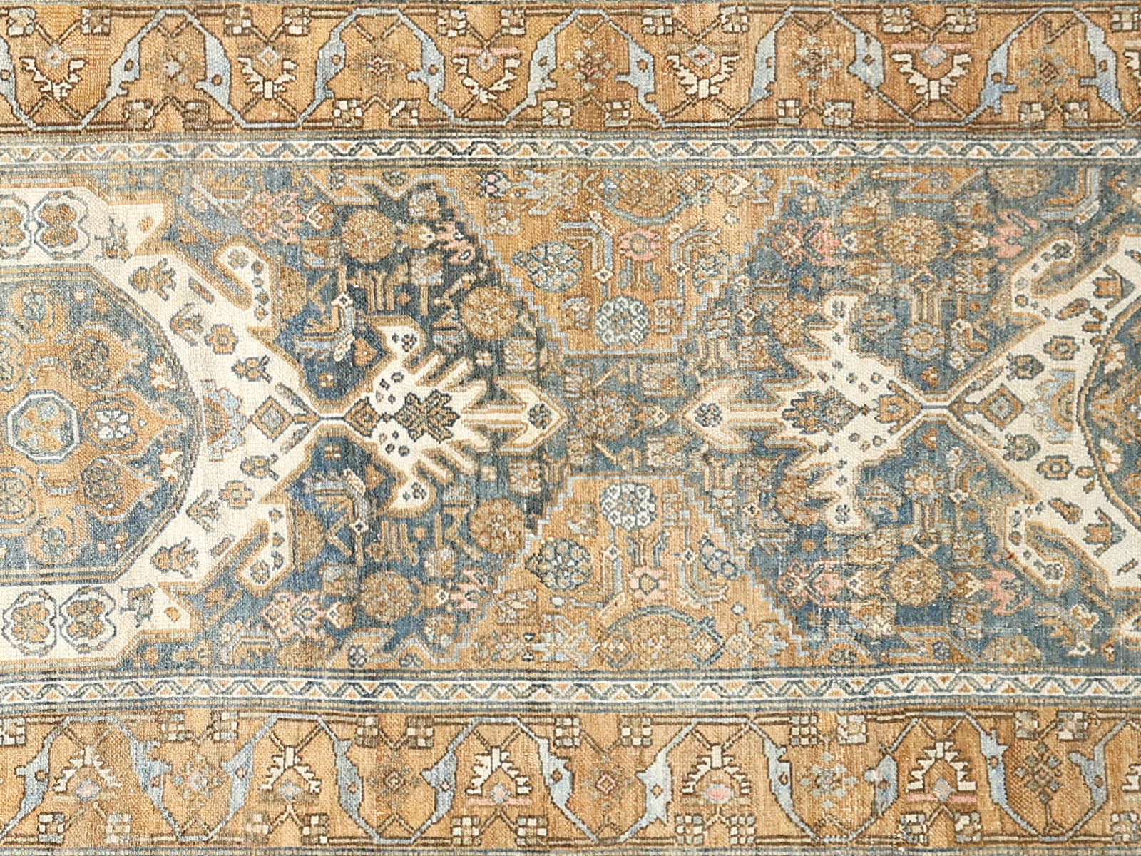 Semi Antique Persian Melayer Runner - 3'6" x 15'11"