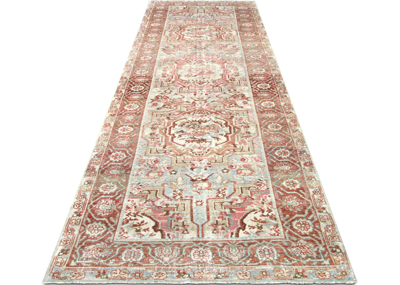 Semi Antique Persian Melayer Runner - 3'7" x 13' - 190190