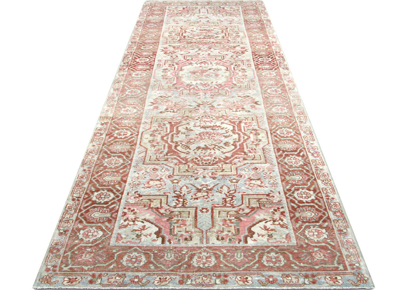 Semi Antique Persian Melayer Runner - 3'7" x 13' - 190190