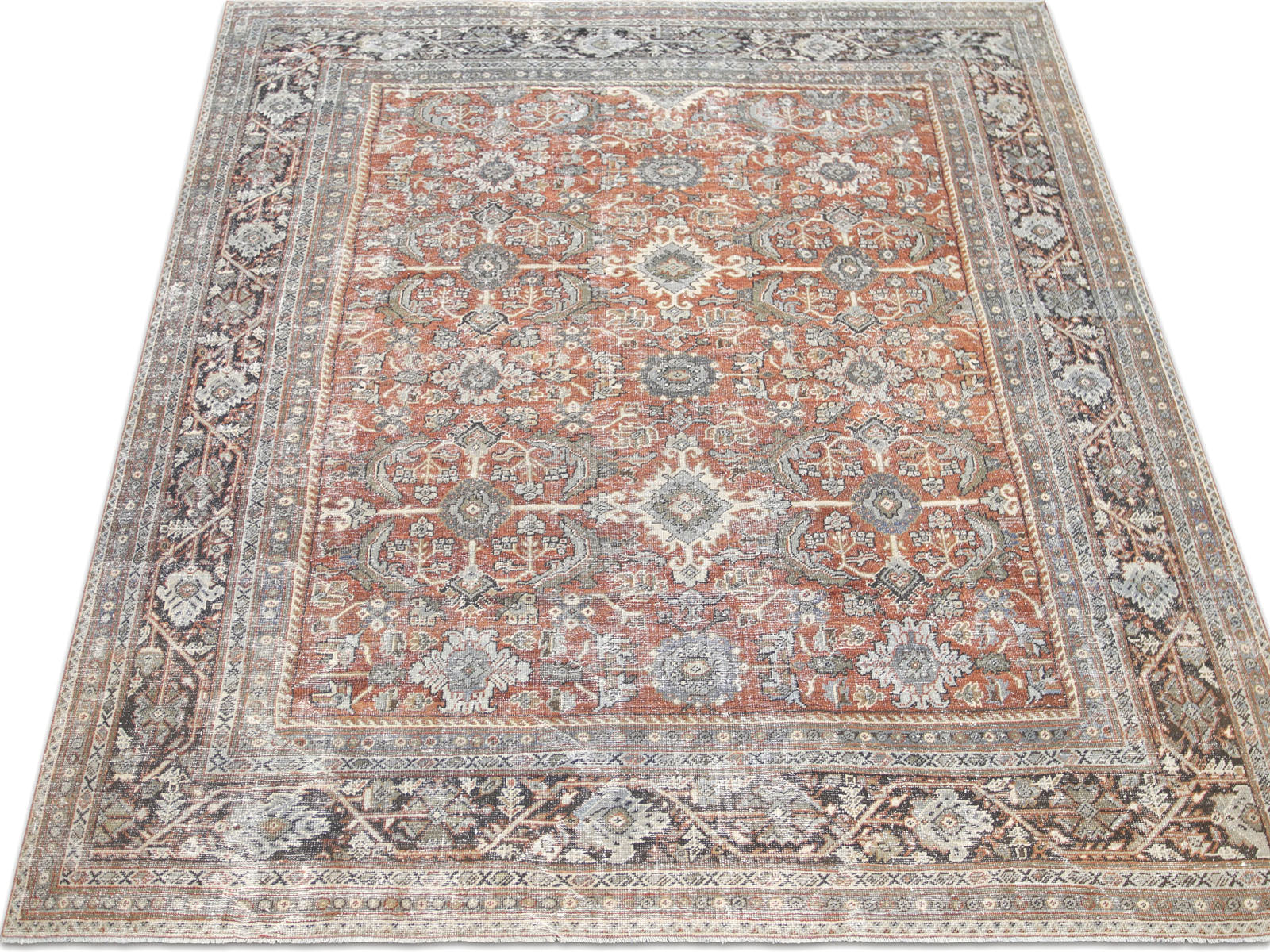 Semi Antique Persian Mahal Rug - 9'1" x 11'11"