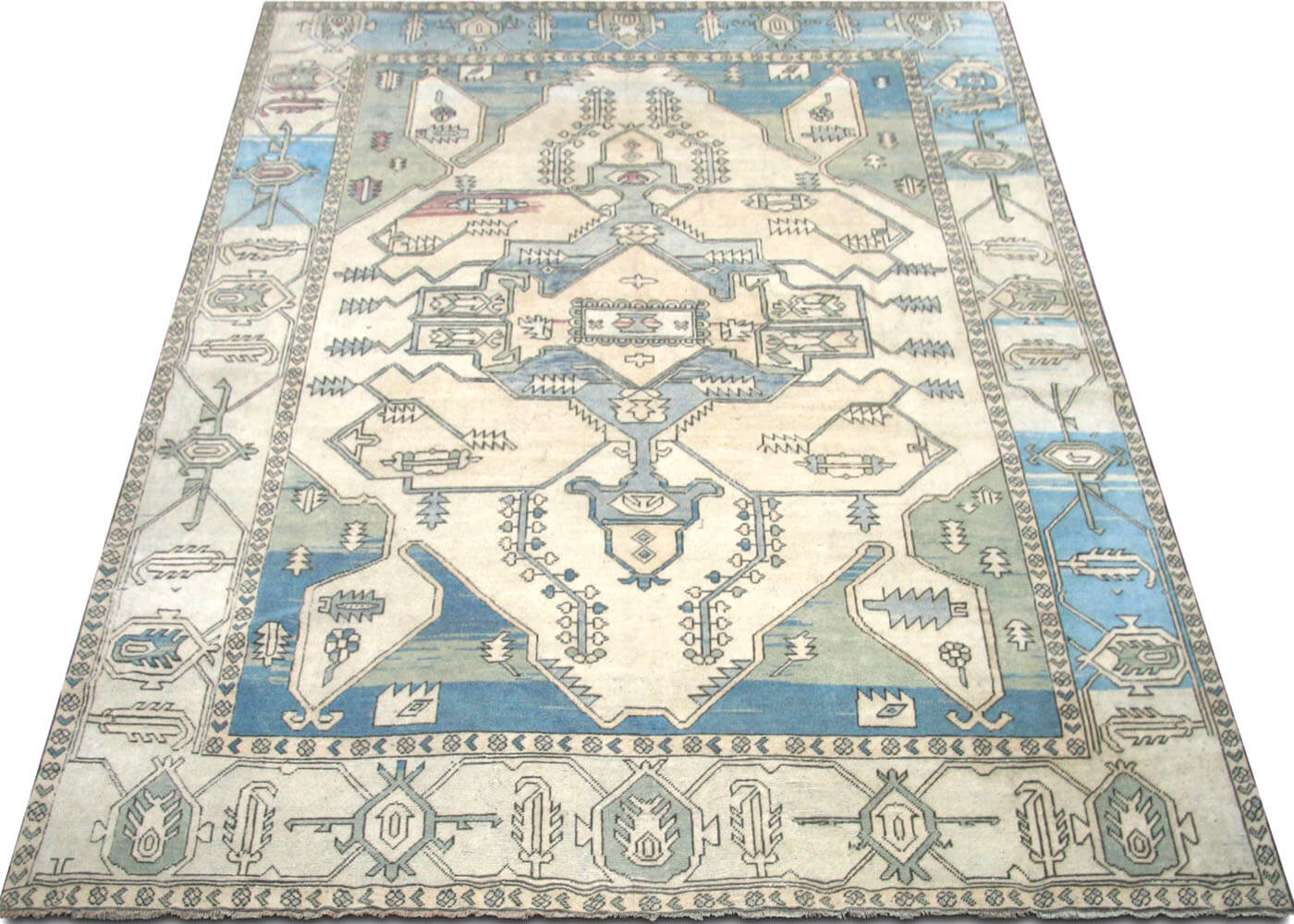 Vintage Turkish Oushak Rug - 9'9" x 12'5" - 190199
