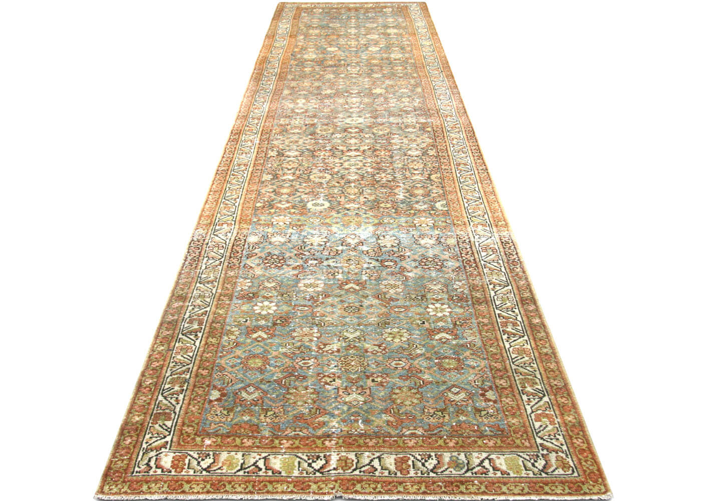 Semi Antique Persian Melayer Runner - 3'3" x 15'10" - 190209
