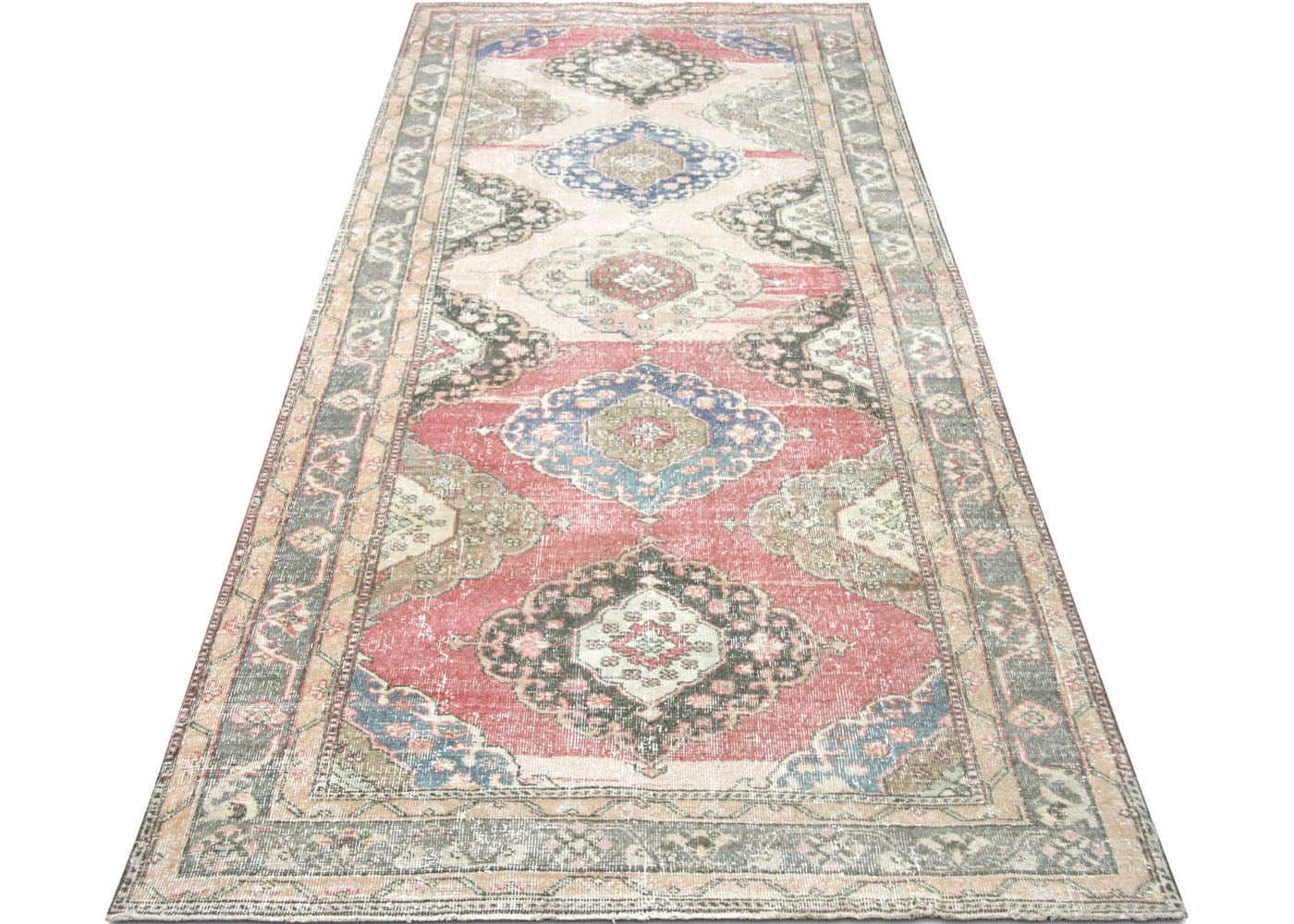 Vintage Turkish Oushak Rug - 5'1" x 12'8" - 190211