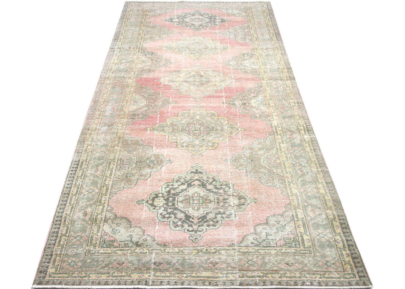 Vintage Turkish Oushak Rug - 4'6" x 13'3" - 190216