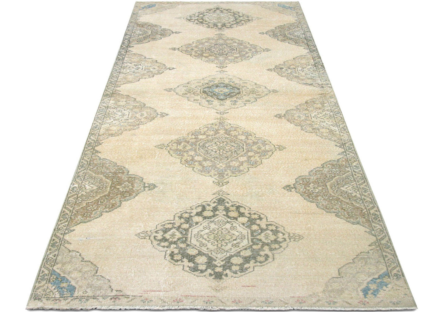 Vintage Turkish Oushak Rug - 4' x 12'1" - 190217
