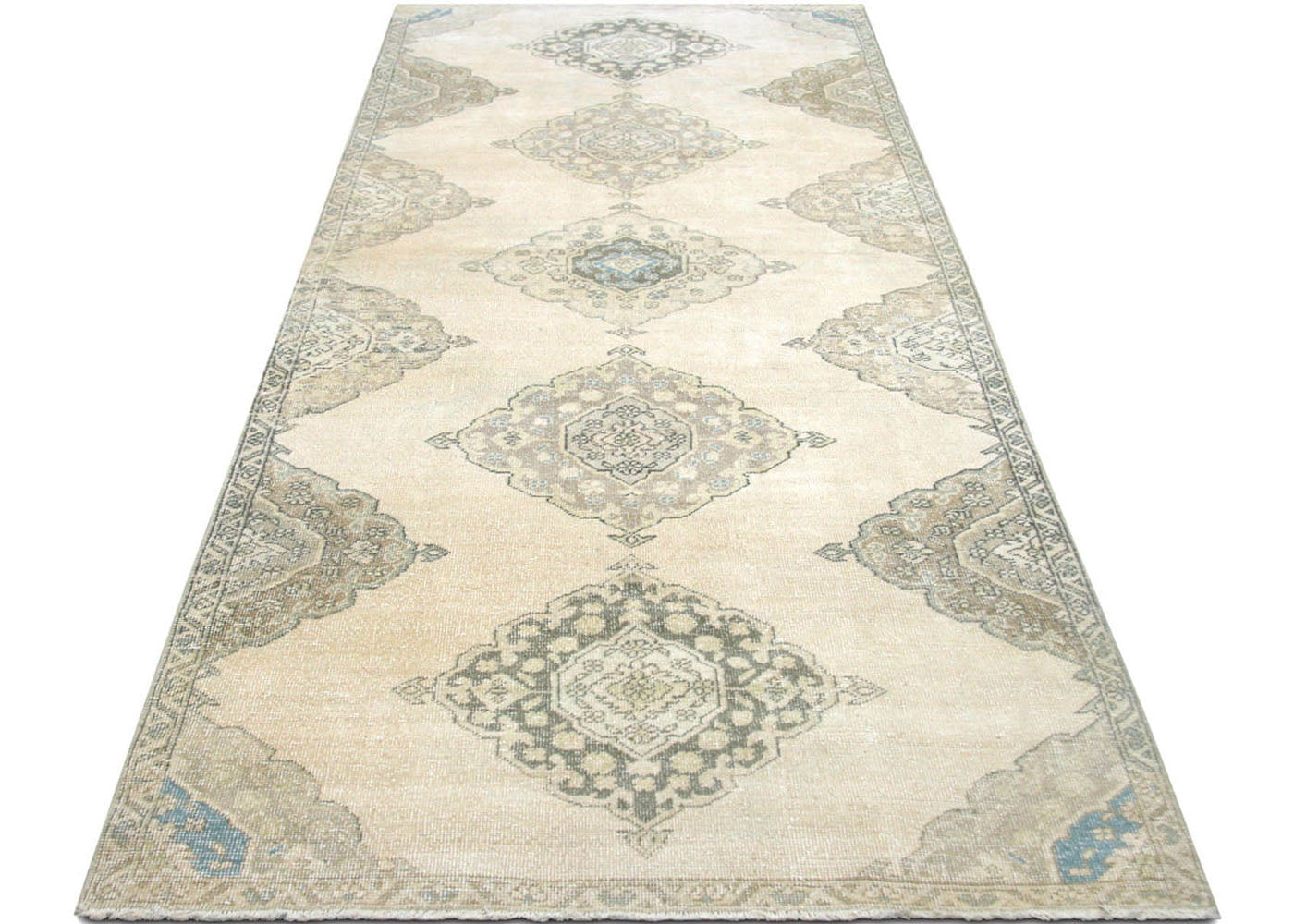 Vintage Turkish Oushak Rug - 4' x 12'1" - 190217